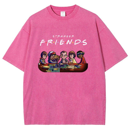 Mysterious Friends Vintage Distressed T-shirt