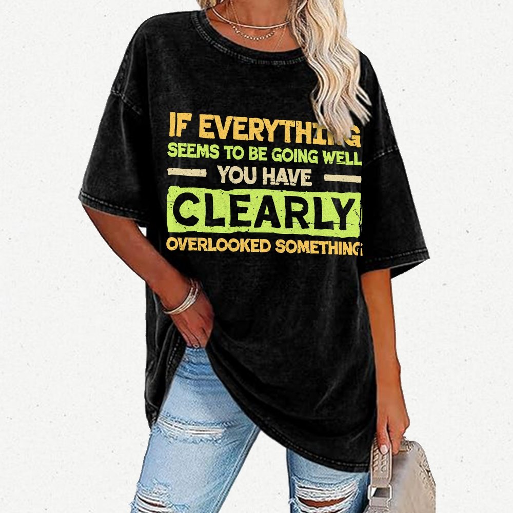 Clearly Overlooking Something Vintage Distressed T-shirt