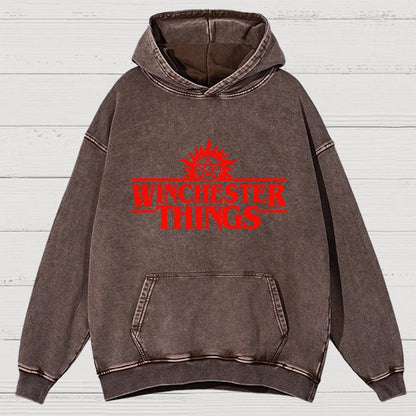 Winchester Things Vintage Distressed Hoodie