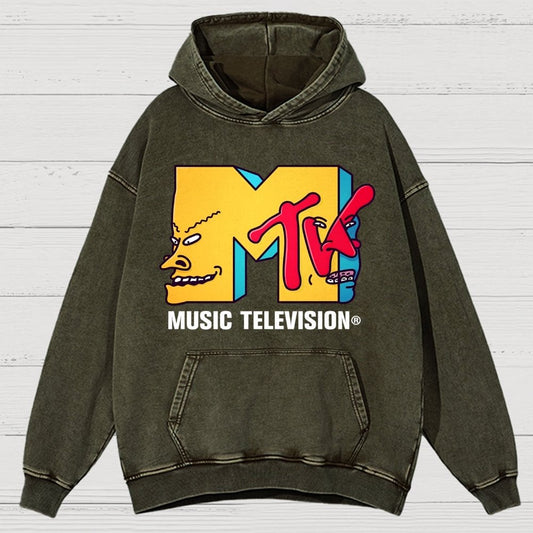 Music Television Vintage Distressed Hoodie