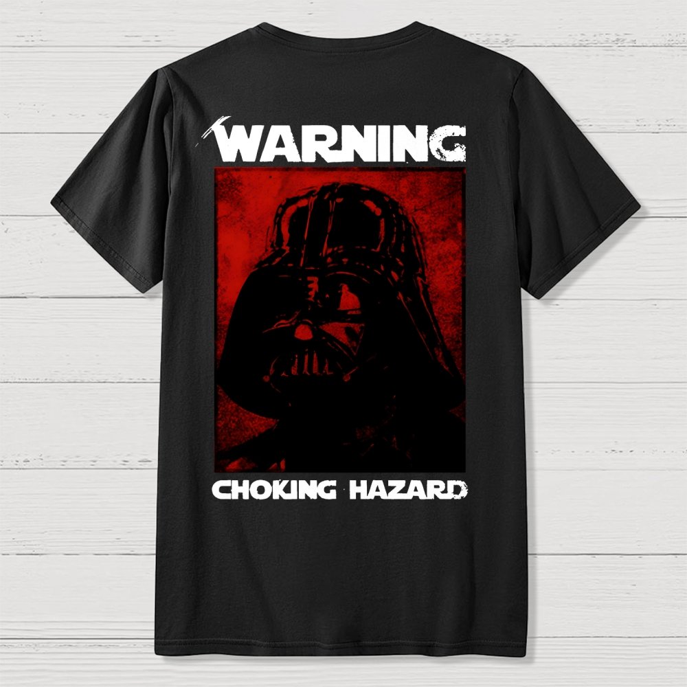 Warning Choking Hazard Back Printing Geek T-Shirt