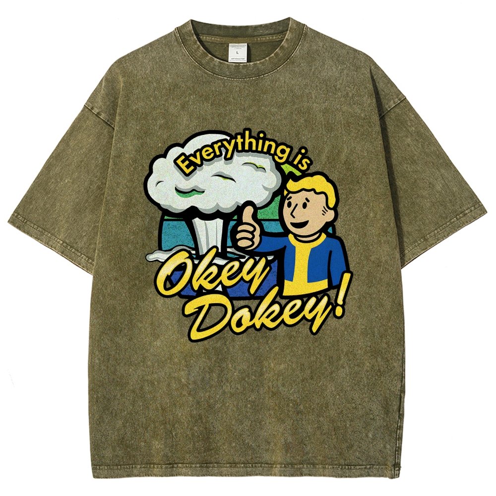 Everything Is Okey-Dokey Vintage Distressed T-shirt