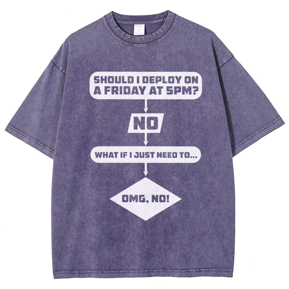 Deploy on Friday? Vintage Distressed T-shirt
