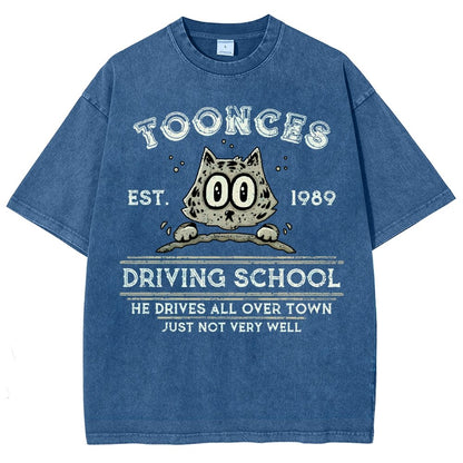 Roadster Driving School Vintage Distressed T-shirt