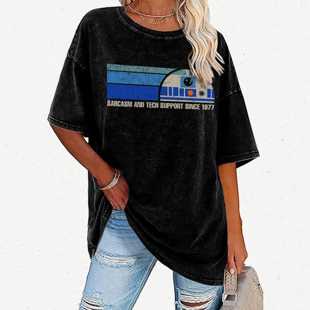 Providing Sarcasm and Tech Support Since 1977 Vintage Distressed T-shirt