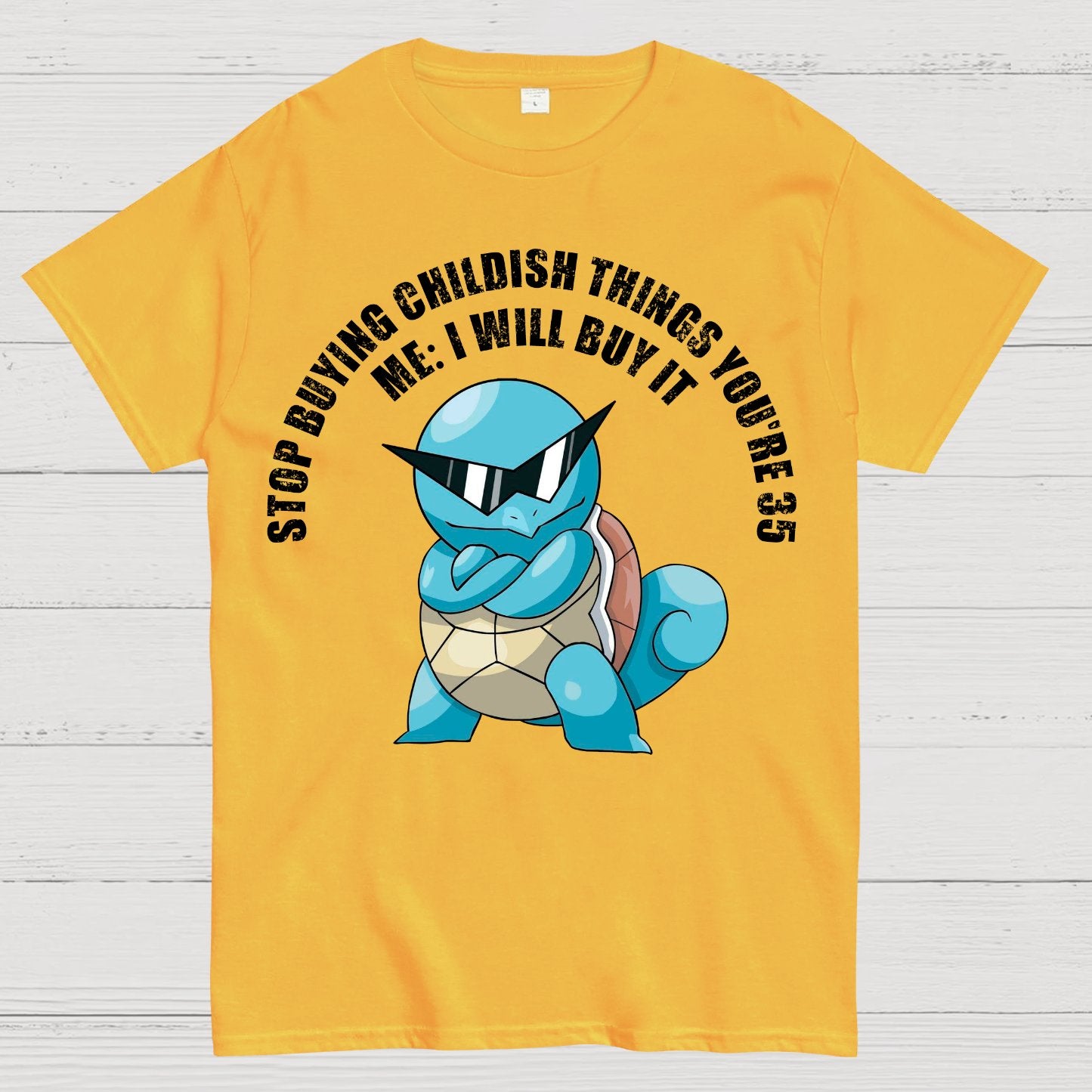 "Stop Buying Childish Things You're 35" funny Geek T-Shirt