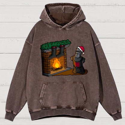 Black Knight Christmas Vintage Distressed Hoodie