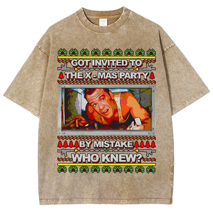 Got invited to the X-mas Party Vintage Distressed T-shirt