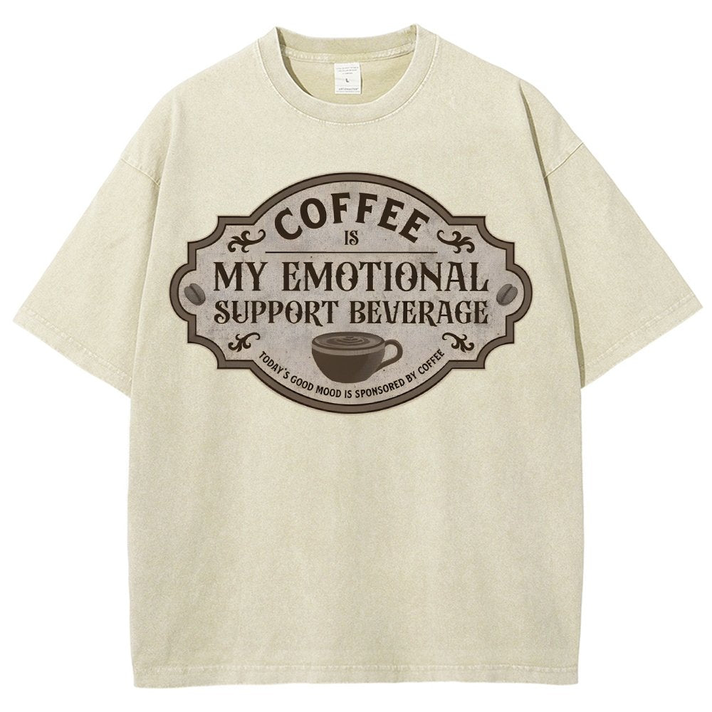My Emotional Support Beverage Vintage Distressed T-shirt