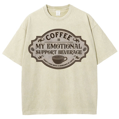 My Emotional Support Beverage Vintage Distressed T-shirt
