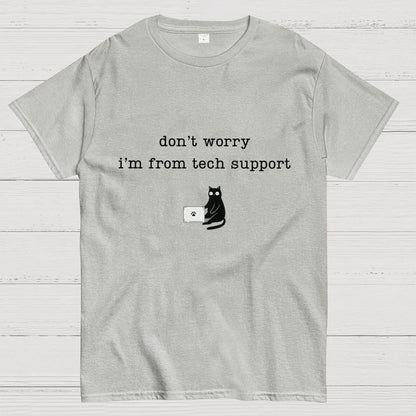 Don't Worry I'm From Tech Support Cat Geek T-Shirt