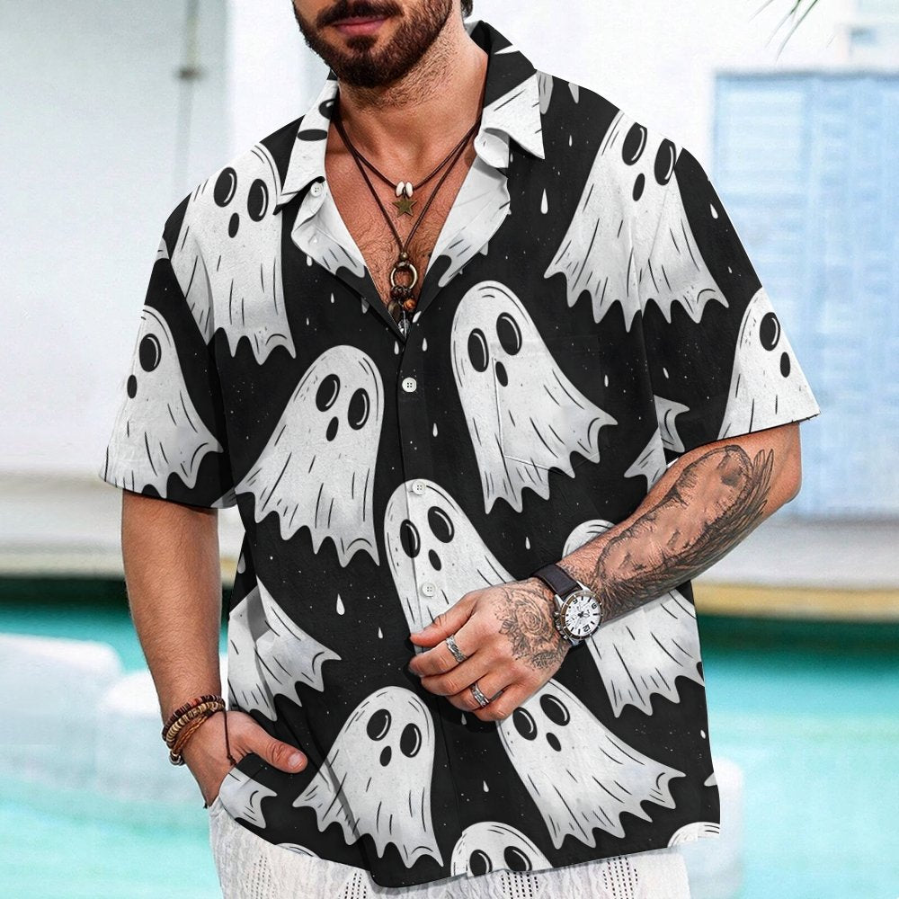 Cute Ghost Geek Hawaiian Shirt