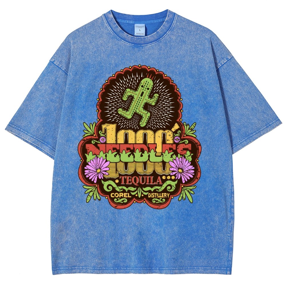 Funny 1000 Needles Tequila Vintage Distressed T-shirt