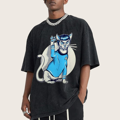 Nap Long and Pros-Purr Vintage Distressed T-shirt