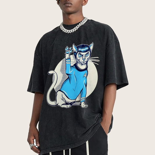 Nap Long and Pros-Purr Vintage Distressed T-shirt