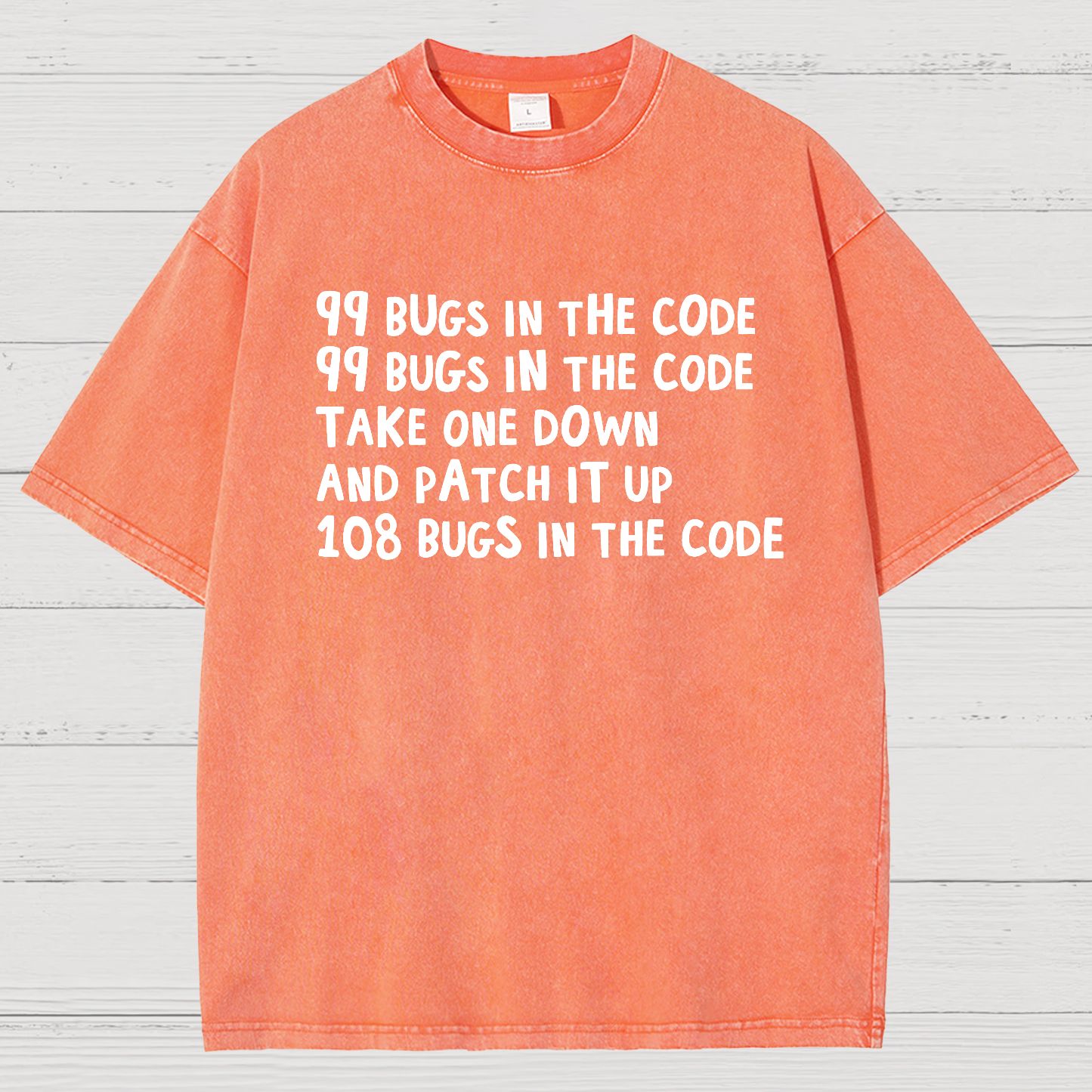 99 Bugs In The Code Vintage Distressed T-shirt