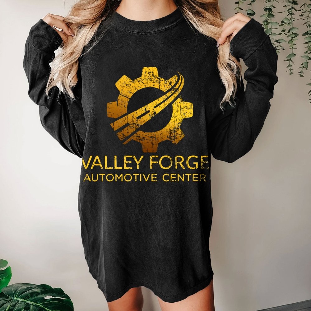 Funny Valley Forge Automotive Washed Long Sleeve Tee