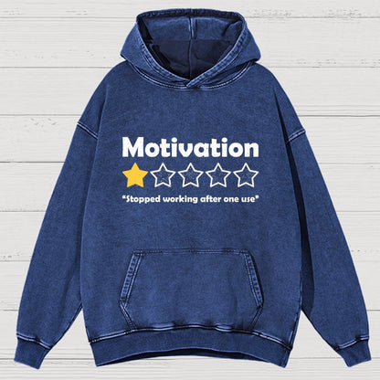 Motivation Review Vintage Distressed Hoodie