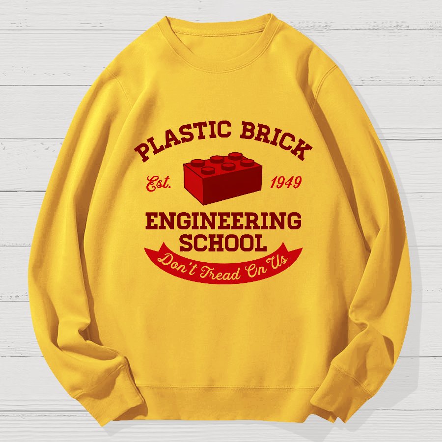 Plastic Building Bricks Engineering School Geek Cotton Sweatshirt