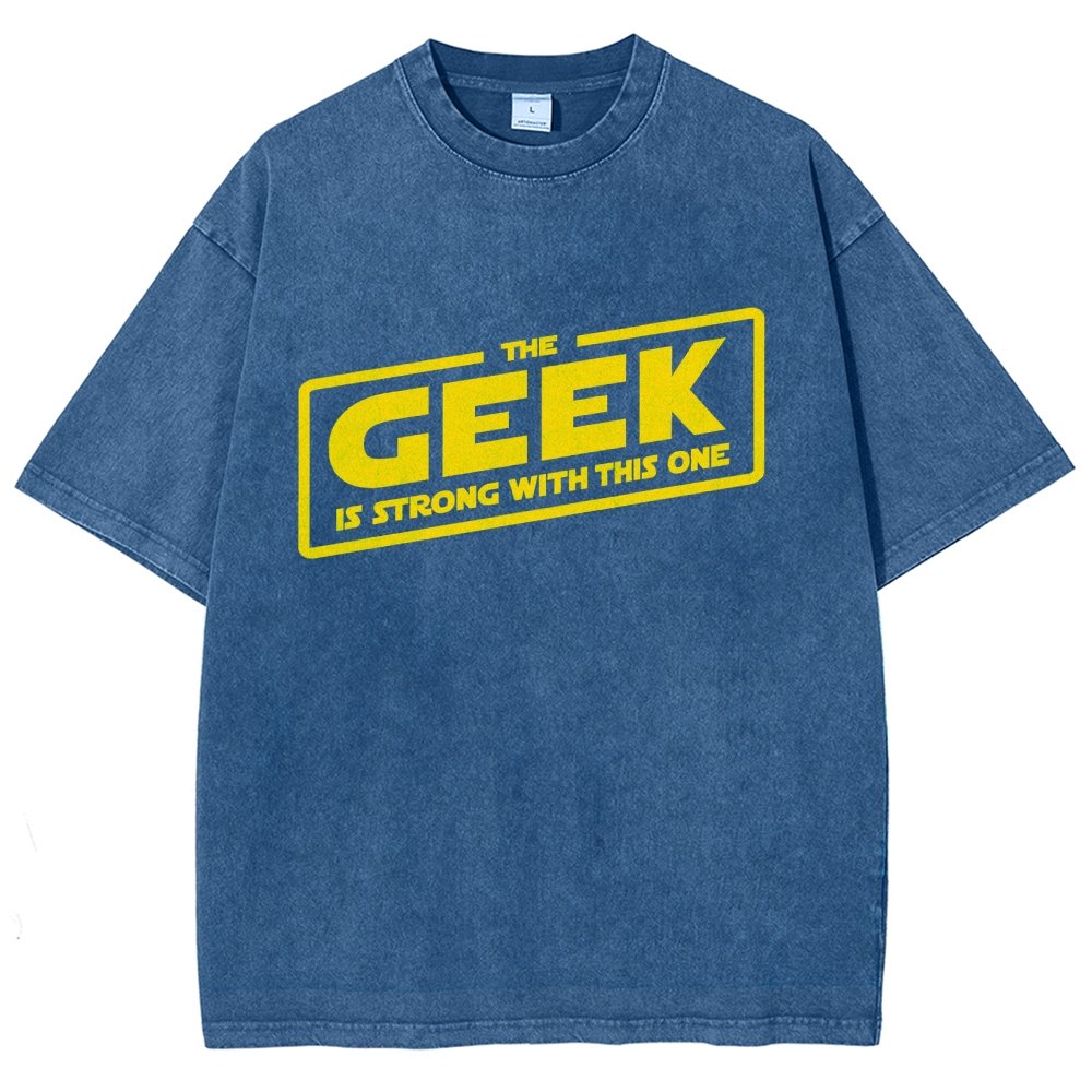The Geek Is Strong Vintage Distressed T-shirt