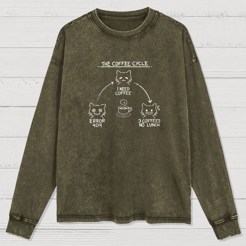 The Coffee Cycle Washed Long Sleeve Tee