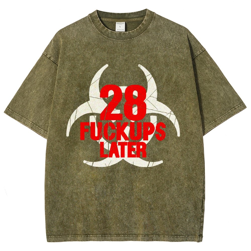 28 Fuckups Later Vintage Distressed T-shirt 2508000875