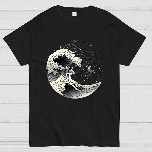 Astronaut Surfing Kanagawa Wave by Tobe Fonseca Geek T-Shirt