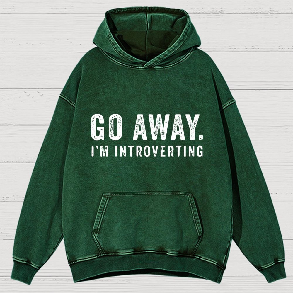Go Away. I'm Introverting Vintage Distressed Hoodie