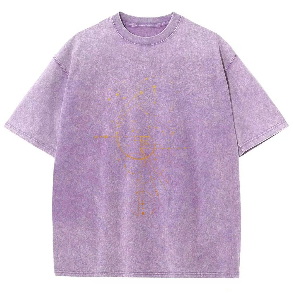 Fibonacci Vintage Distressed T-shirt