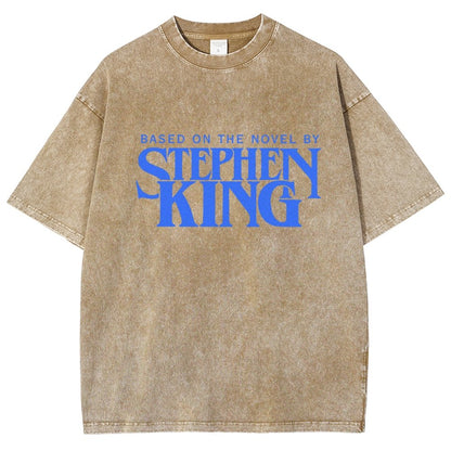 Based On A Novel By Horror Writer Vintage Distressed T-shirt
