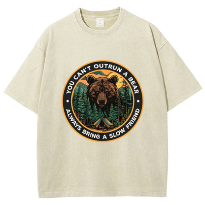 You Can't Outrun A Bear Vintage Distressed T-shirt