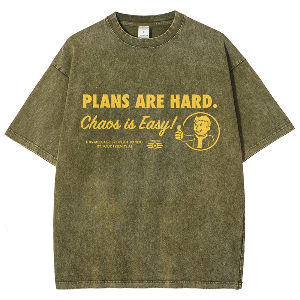 Chaos is Easy Vintage Distressed T-shirt