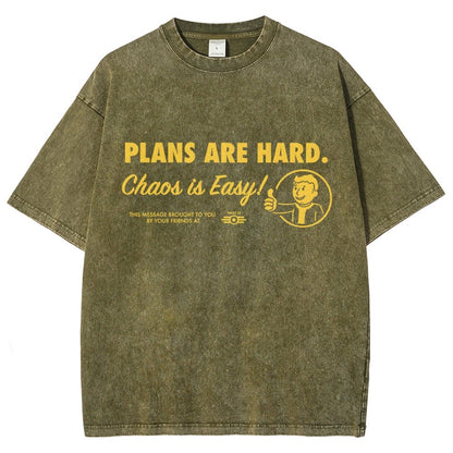 Chaos is Easy Vintage Distressed T-shirt