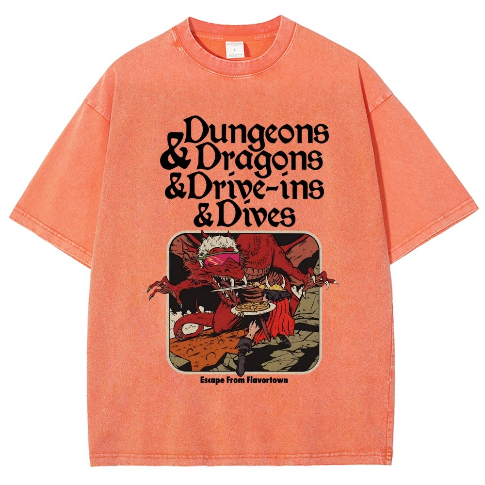 Mystic Realm Dive Ins And Dives Vintage Distressed T-shirt