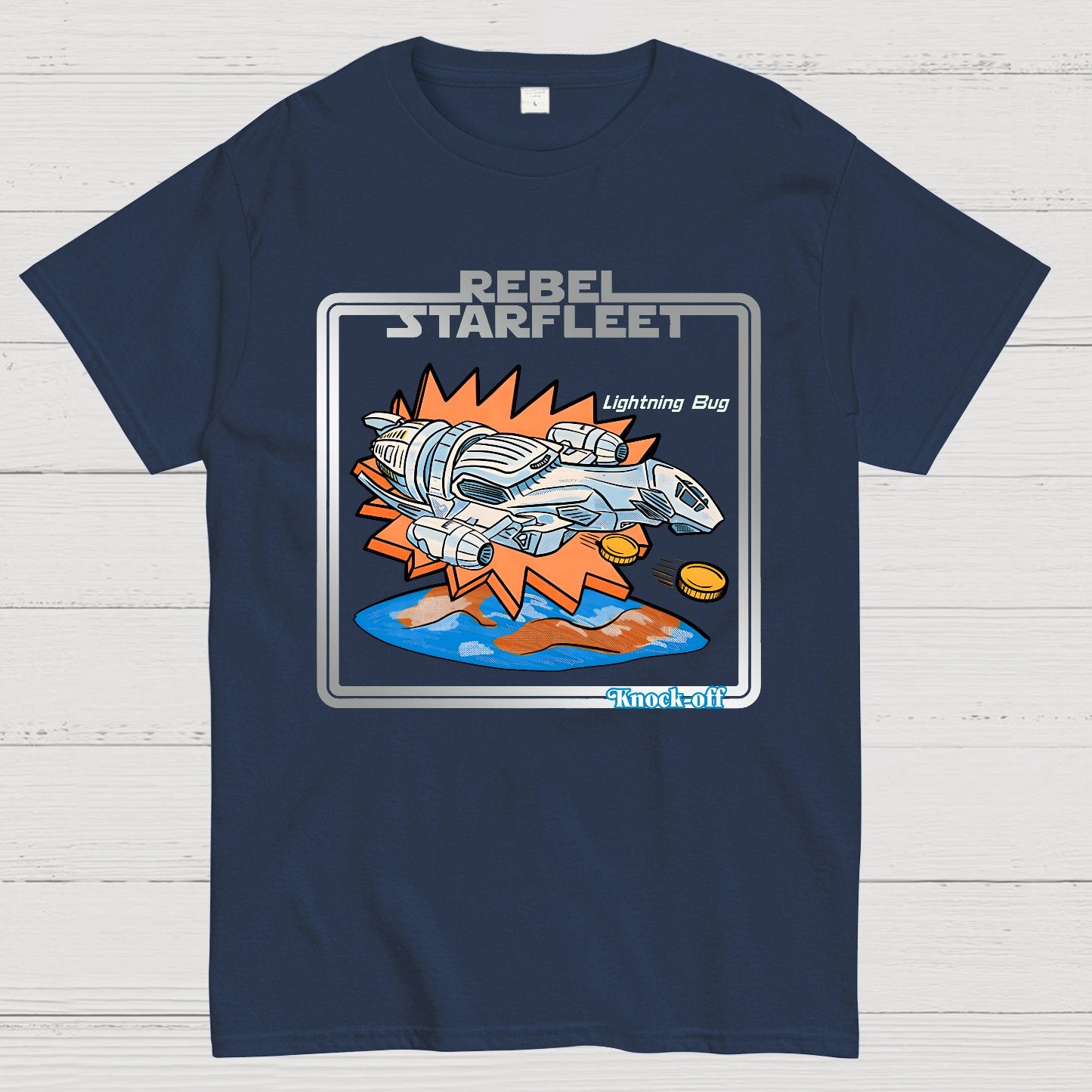 Lightning Bug Knock-off Spaceship Geek T-Shirt
