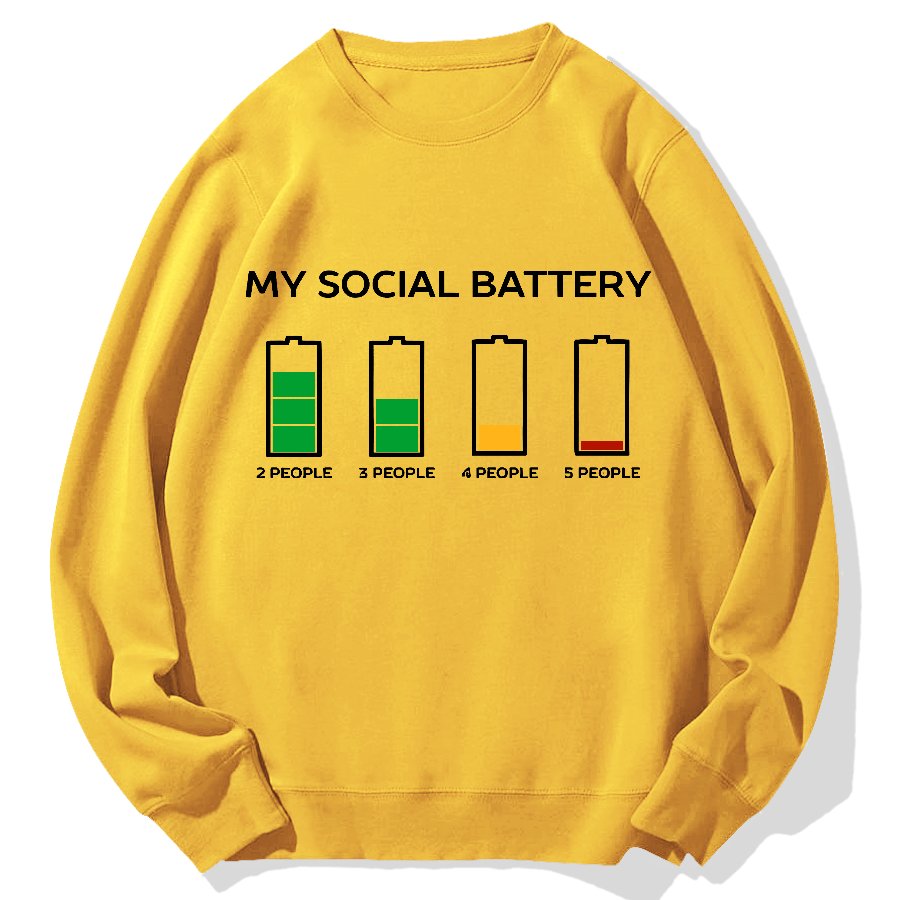 Funny Introvert Humor Geek Cotton Sweatshirt