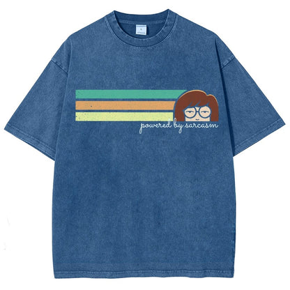 Power By Sarcasm Vintage Distressed T-shirt