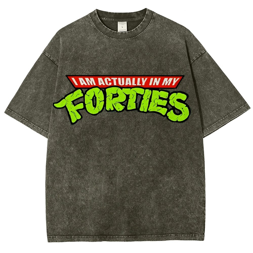 I Am Actually In My Forties Vintage Distressed T-shirt