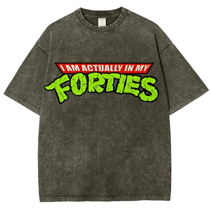 I Am Actually In My Forties Vintage Distressed T-shirt