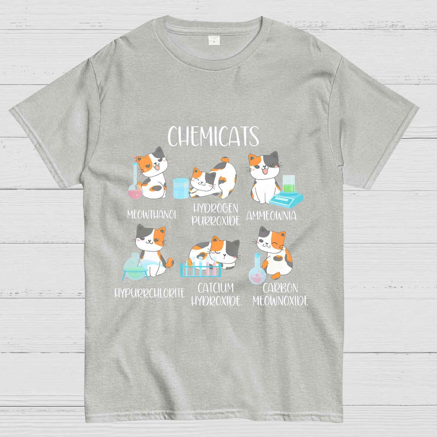 Chemistry Cats Science Geeky T-Shirt