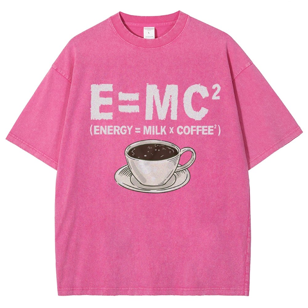 Funny Energy milk coffee science Vintage Distressed T-shirt
