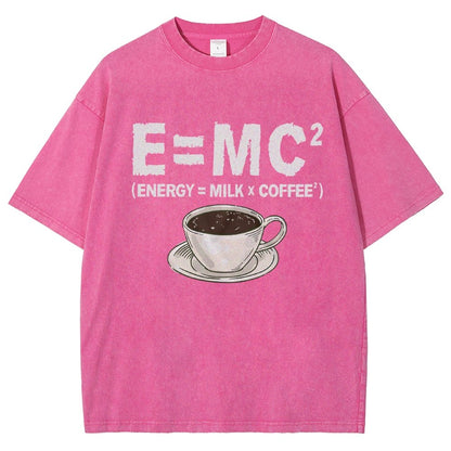 Funny Energy milk coffee science Vintage Distressed T-shirt