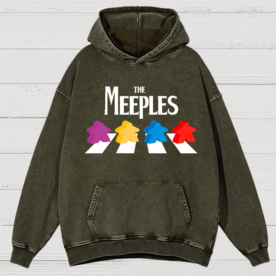 Board Gamer The Meeples, Fun Vintage Distressed Hoodie