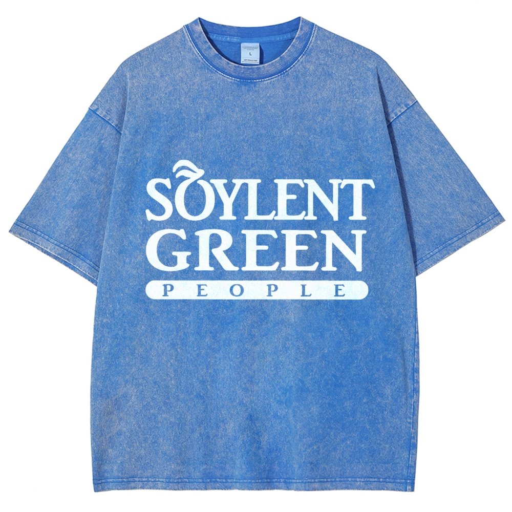 Mystery Green People Vintage Distressed T-shirt