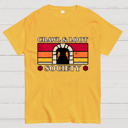 Crawl And Loot Society Dungeon Geek T-Shirt