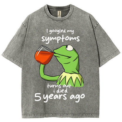 Goolged Symptoms Vintage Distressed T-shirt
