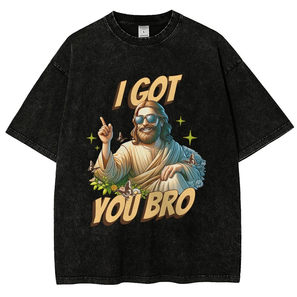 I Got You Bro , Funny Vintage Distressed T-shirt