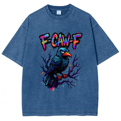 F-Caw-F Raven Vintage Distressed T-shirt