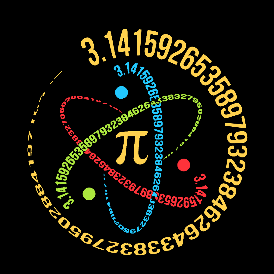 Atom Pi Math Science Geek T-Shirt