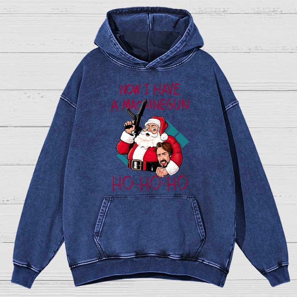 Ho-Ho-Ho Vintage Distressed Hoodie